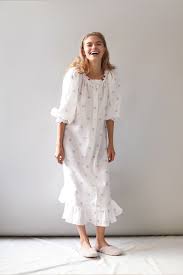 Flower Loungewear Dress Sleeper Dresses Summer Linen Dresses Lounge Wear