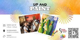 Starry Cactus Paint and Sip at OV Pizza
