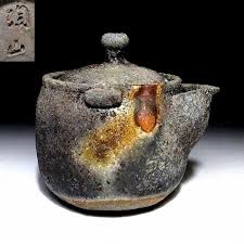 Va6 Japanese Pottery Tea Pot Hobin Bizen Ware By 1st Class Potter Tozan Mori Pottery Tea Pot Tea Pots Bizen Ware