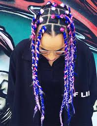 Jumbo box braids crochet hair 6 packs 24 3 tone ombre black purple pink color jumbo braiding hair extension kanekalon hair. 20 Funky Fresh Styling Ideas For Jumbo Box Braids
