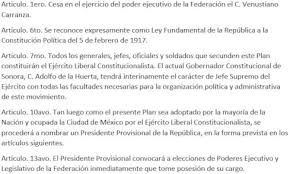 Tiene pocas, pero muy importantes diferencias con su predecesora, la. Plan De Agua Prieta Historia De Mexico