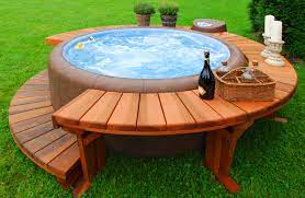 Badefass holz tub whirlpool fichte mit innenofen aus aluminium 200 x 200 cm. Holzwhirlpool Whirlpool Holz Indoor Outdoor Gunstig Kaufen