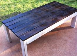 Using toner to deepen whitewashed pickling stain, white wood stain, white wood. Adirondack Outdoor Coffee Table Ana White