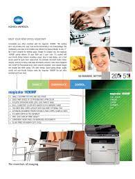 The software end user license agreement is displayed. Konica Minolta Magicolor 1690mf All In One Datasheet Manualzz