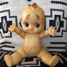 Kewpie Rose ONeil Baby Doll Figure Beige Showa Vintage Good Condition
