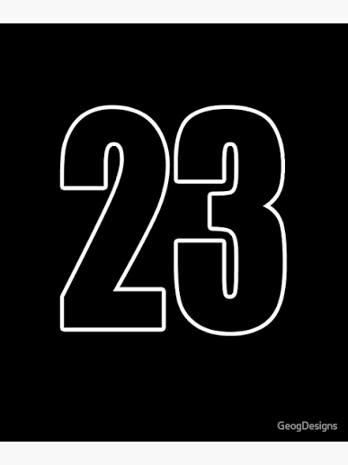 23 number number football" Art Print by GeogDesigns | Redbubble
