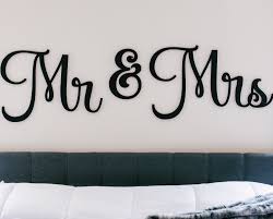 Mr And Mrs Sign Wedding Backdrop Decor Over The Bed Signs Mrs And Mrs Gifts Bedroom Wall Art Mr Mr Sign W Bedroom Wall Art Bedroom Wall Hanging Letters