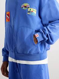Traveler Logo-print Appliquéd Cotton-jersey Zip-up Hoodie