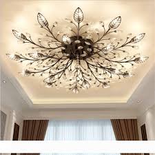 Flush mount ceiling light fixtures with a low profile are perfect for spaces with lower ceilings. 2021 Modern K9 Crystal Led Flush Mount Ceiling Chandelier Lights Fixture Gold Black Home Lamps For Living Room Bedroom Kitchen From Mustore0829 382 68 Dhgate Com