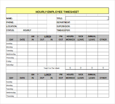 Sample Hourly Timesheet Calculator 6 Documents In Pdf Excel