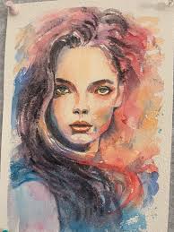 This was inspired by a tutorial of Lois & Morgaine Davidson Art. Daniel  Smith watercolors