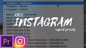 See more of adobe premiere tutorial on facebook. Free Instagram Export Presets For Premiere Pro Toolfarm