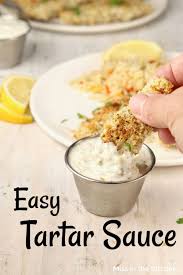 Easy Tartar Sauce Is The Best Addition To Any Fish Dinner A Creamy Sauce With Capers Pickle Relish Easy Tartar Sauce Homemade Tartar Sauce Easy Tartar Sauce