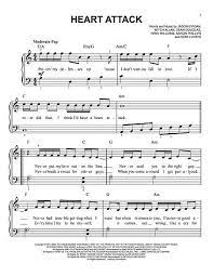 Download Heart Attack Sheet Music By Demi Lovato Sku Hx 263545 Sheet Music Digital Sheet Music Heart Attack