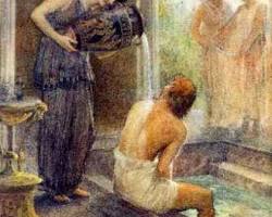 Image of Odyssey Book 3 classical art Telemachus and Nestor at Pylos