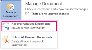 Recover An Earlier Version Of An Office File