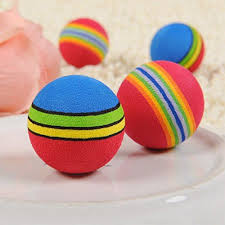 Idepet 4 Pcs Pet Dog Cat Toy Ball 35cm138 Inch Diameter Pet Fetch Ball Best Size For Small Dog Cat Rainbow Color This Dog Toy Ball Pet Cat Toys Rainbow Toy