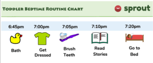 Toddler Bedtime Routine Chart Thrive Parenting