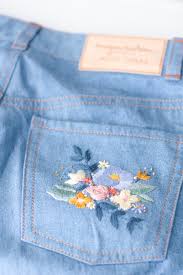 How to embroider flowers on jeans. Tips For Embroidery On Jeans Denim Megan Nielsen Patterns Blog