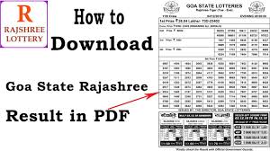 How To Download Goa Rajshree Lottery Result On Computer In Pdf