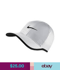 Hats Nike Dri Fit Feather Light Running Tennis Hat Cap White Black Swoosh Ebay Fashion Nike Dri Fit Hats White And Black