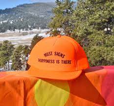 Vintage 80s Trucker Hat Blaze Snapback Hunting Neon Baseball Etsy Trucker Hat Trucker Hats