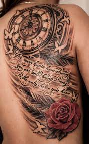 Half Back Clock Tattoo Jpg 2257 3626 Picture Tattoos Tattoos Beautiful Back Tattoos