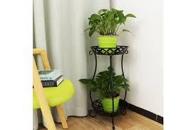 Check out more indoor plant stand items in furniture, plant shelves, home & garden, pot trays! 2 Tiers Plant Stand White Black European Wrought Iron Metal Flower Stand Double Floor Plant Rack Indoor Potted Plant Rack Black Type A Black Matt Blatt