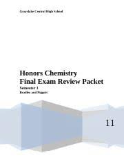 Chemistry final exam review questions & answers. S2 Chemistry Final Review Packet Answer Key Pdf Chemistr Semester 2 Final Exam Review Guide Tln Order To Properly Prepare For The Nal Exam It Is Course Hero