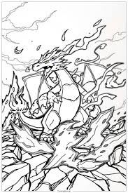 gigantamax charizard surrounded by flames-2 Coloring Page (Free PDF&PNG  Printable)