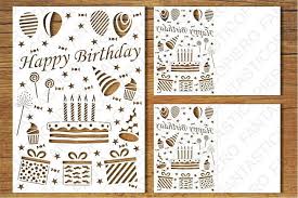 Happy Birthday 5 Card Svg Files For Silhouette And Cricut Fantasticopiero Crafters Svgs Cricut Birthday Cards Free Happy Birthday Cards Cricut Birthday