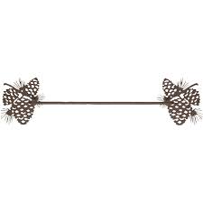 Rated 3 out of 5 stars. Rustic Pine Cone Towel Bar And Bath Accessories
