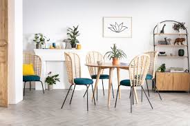 Trouvez salle a manger rotin sur 2ememain ✅ avantageux pour tout le monde. Chaises En Rotin Et Tissu Bleu Petrole Lot De 2 Peacock Miliboo