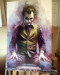 Pin By ผ ชนะ ส บท ศ On ส น ำ Joker Painting Joker Art Joker Artwork