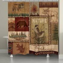 Pair it with accessories and accent pieces in coordinating colors to create an aesthetic theme. Rustic Cabin Shower Curtain Wayfair