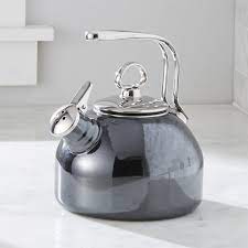 Chantal Whistling Tea Kettle In Onyx Reviews Crate And Barrel Whistling Tea Kettle Tea Kettle Chantal Tea Kettle