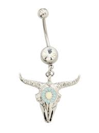 14g 7 16 Steel Bull Skull Navel Barbell From Hot Topic Bellyring Belly Piercing Jewelry Belly Button Piercing Jewelry Cute Belly Rings