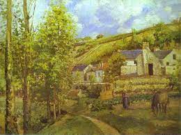 View brouillard à l'hermitage, pontoise (1879) by camille pissarro; The Hermitage At Pontoise Camille Pissarro Wikioo Org The Encyclopedia Of Fine Arts