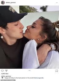 The singer got married to her fiance of five months, dalton, in montecito, california. Ariana Grande Goes Instagram Official With Boyfriend Dalton Gomez Ahead Of 27th Birthday Daily Mail Online