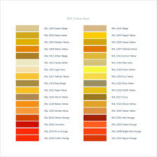 Free 8 Sample Ral Color Chart Templates In Pdf