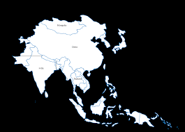Pada tahun 8 agustus 1967, dibentuklah asean atau association of southeast asian. Gambar Peta Benua Asia Hitam Putih