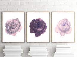 Humbled by grace cottage : Set Of 3 Prints Purple Wall Art Purple Flowers Print Set Of Etsy Purple Wall Art Flower Wall Art Purple Wall Decor