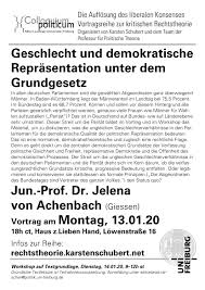 Förderung von studierenden und ihren projekten; Geschlecht Und Demokratische Reprasentation Unter Dem Grundgesetz Tacker Fr