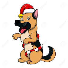 Remember back in the day when christmas break extended forever? Merry Christmas German Shepherd Cartoon Dog Vector Illustration Royalty Free Cliparts Vectors And Stock Illustration Image 128057825