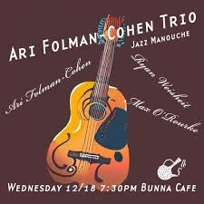 Jazz Manouche with the Ari Folman-Cohen Trio