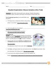 Our book servers saves in multiple locations, allowing you to get the most less latency time to download any of our books like this one. Mouse Genetics One Trait Gizmo Explorelearning Pdf Mouse Genetics One Trait Gizmo Explorelearning Assessment Questions Print Page Afnan Saahrin Q1 Course Hero