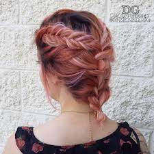 Pink Hair Fishtail Braid Short Hair Pink Dream Hair Shadow Root Stylish Hair Hair Styles Chin Length Hair