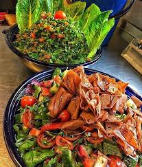 Fatoush And Taboli سلطات لبنانية Syrian Food Lebanese Recipes Middle Eastern Recipes