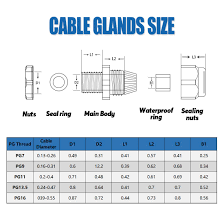 Hilitchi 30 Piece Nylon Plastic Waterproof Adjustable 3 5 13mm Cable Glands Joints Cable Gland Pg7 Pg9 Pg11 Pg13 5 Pg16