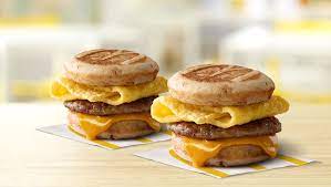 Two Sausage Egg Cheese Mcgriddles Food Cheese Eggs Mcdonalds Coupons